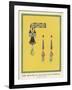 Egyptian-Style Jewellery by Cartier, a Brooch and Earrings-null-Framed Art Print