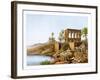 Egyptian Temple by the River Nile, Egypt, C1870-W Dickens-Framed Giclee Print