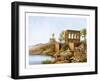 Egyptian Temple by the River Nile, Egypt, C1870-W Dickens-Framed Giclee Print