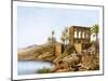 Egyptian Temple by the River Nile, Egypt, C1870-W Dickens-Mounted Giclee Print