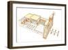 Egyptian Temple-Fernando Aznar Cenamor-Framed Giclee Print