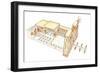 Egyptian Temple-Fernando Aznar Cenamor-Framed Giclee Print