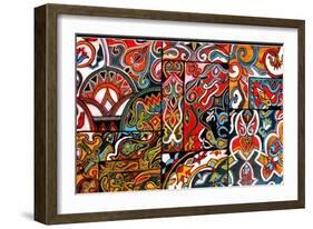 Egyptian tent designs-Linda Arthurs-Framed Giclee Print