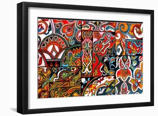 Egyptian tent designs-Linda Arthurs-Framed Giclee Print