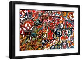 Egyptian tent designs-Linda Arthurs-Framed Giclee Print