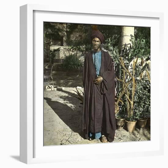 Egyptian Trader in Assiut, Egypt-Leon, Levy et Fils-Framed Photographic Print