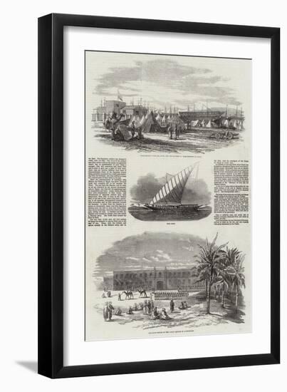 Egyptian Troops and Pilgrims in Alexandria-null-Framed Premium Giclee Print