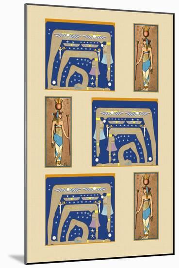 Egyptian Wallpaper-Paris Pierce-Mounted Art Print