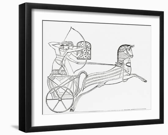 Egyptian War Chariot, from the Imperial Bible Dictionary, Published 1889-null-Framed Giclee Print