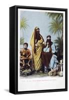 Egyptian Women and Child, Vintage French Postcard, C1900-null-Framed Stretched Canvas