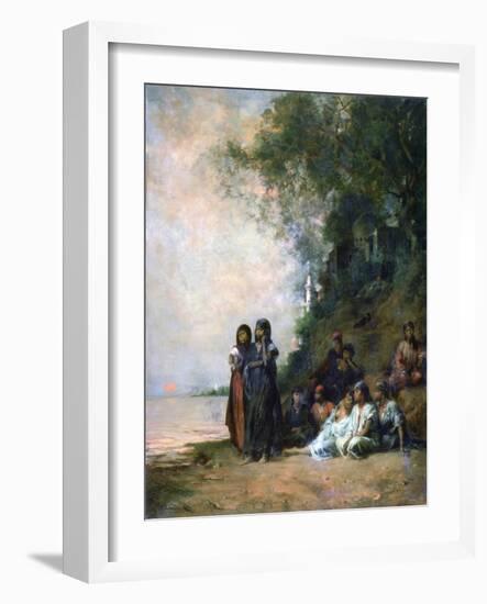 Egyptian Women at the Edge of the Water, 19th Century-Eugene Fromentin-Framed Giclee Print