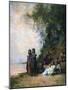 Egyptian Women at the Edge of the Water, 19th Century-Eugene Fromentin-Mounted Giclee Print