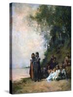 Egyptian Women at the Edge of the Water, 19th Century-Eugene Fromentin-Stretched Canvas