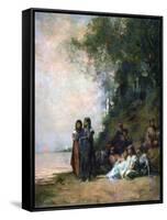 Egyptian Women at the Edge of the Water, 19th Century-Eugene Fromentin-Framed Stretched Canvas