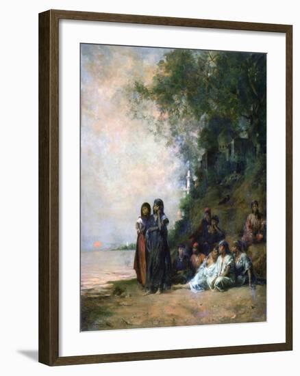 Egyptian Women at the Edge of the Water, 19th Century-Eugene Fromentin-Framed Giclee Print