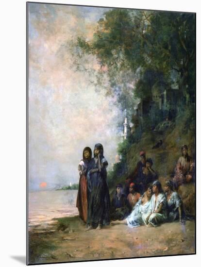 Egyptian Women at the Edge of the Water, 19th Century-Eugene Fromentin-Mounted Giclee Print