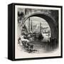 Ehrenbreitstein, from the Moselle Bridge. the Rhine, Germany, 19th Century-null-Framed Stretched Canvas