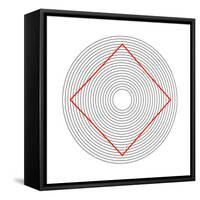 Ehrenstein Illusion, Square In Circles-Science Photo Library-Framed Stretched Canvas