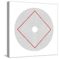 Ehrenstein Illusion, Square In Circles-Science Photo Library-Stretched Canvas