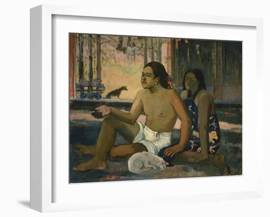 Eiaha Ohipa (Not Working), 1896-Paul Gauguin-Framed Giclee Print