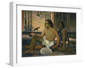 Eiaha Ohipa (Not Working), 1896-Paul Gauguin-Framed Giclee Print