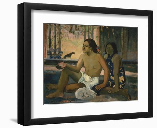 Eiaha Ohipa (Not Working), 1896-Paul Gauguin-Framed Giclee Print