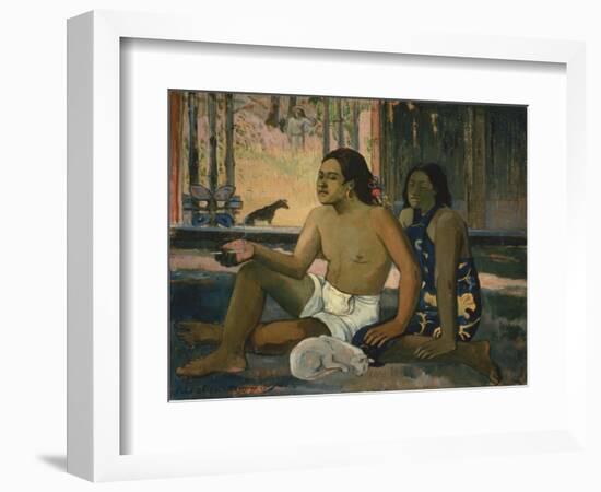 Eiaha Ohipa (Not Working), 1896-Paul Gauguin-Framed Giclee Print