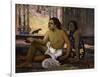 Eiaha Ohipa (Not Working. Tahitians in a Roo), 1896-Paul Gauguin-Framed Giclee Print