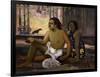 Eiaha Ohipa (Not Working. Tahitians in a Roo), 1896-Paul Gauguin-Framed Giclee Print