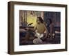 Eiaha Ohipa (Not Working)-Paul Gauguin-Framed Giclee Print