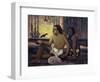 Eiaha Ohipa (Not Working)-Paul Gauguin-Framed Giclee Print