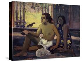 Eiaha Ohipa (Not Working)-Paul Gauguin-Stretched Canvas