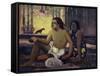 Eiaha Ohipa (Not Working)-Paul Gauguin-Framed Stretched Canvas