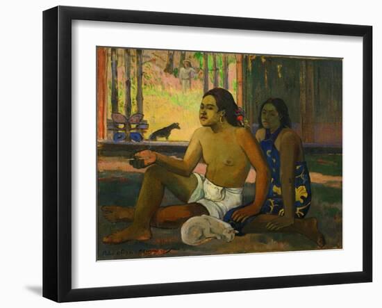 Eiahe Ohipa-Do not work. Tahitians in a room,1896. Canvas,65 x 75 cm Inv.3267.-Paul Gauguin-Framed Giclee Print