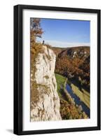 Eichfelsen Rock and Danube Valley in Autumn-Markus-Framed Premium Photographic Print