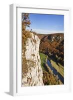 Eichfelsen Rock and Danube Valley in Autumn-Markus-Framed Photographic Print