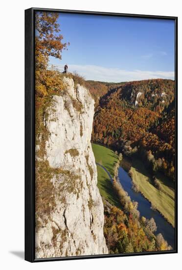 Eichfelsen Rock and Danube Valley in Autumn-Markus-Framed Photographic Print