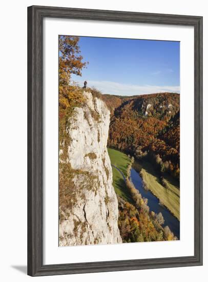 Eichfelsen Rock and Danube Valley in Autumn-Markus-Framed Photographic Print