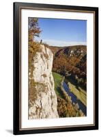 Eichfelsen Rock and Danube Valley in Autumn-Markus-Framed Photographic Print