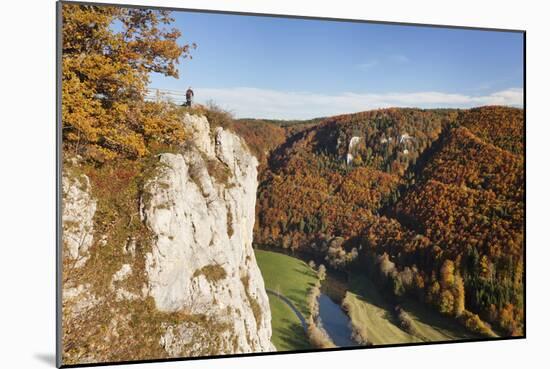 Eichfelsen Rock and Danube Valley in Autumn-Markus-Mounted Photographic Print