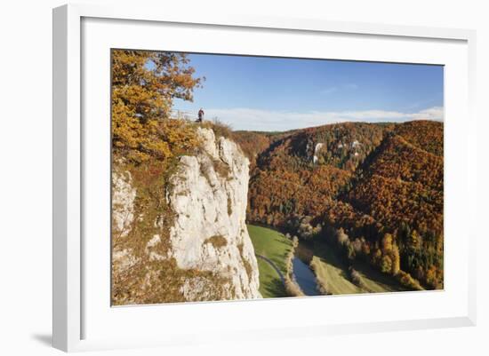 Eichfelsen Rock and Danube Valley in Autumn-Markus-Framed Photographic Print