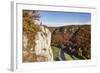 Eichfelsen Rock and Danube Valley in Autumn-Markus-Framed Photographic Print