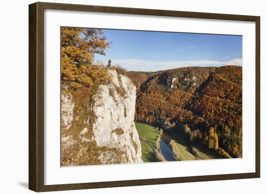 Eichfelsen Rock and Danube Valley in Autumn-Markus-Framed Photographic Print