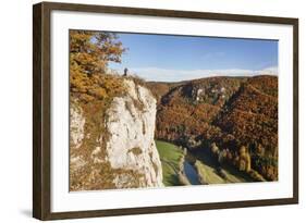 Eichfelsen Rock and Danube Valley in Autumn-Markus-Framed Photographic Print