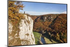 Eichfelsen Rock and Danube Valley in Autumn-Markus-Mounted Photographic Print