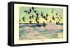 Eiders-Frank Weston Benson-Framed Stretched Canvas