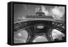 Eiffel 7 BW-Chris Bliss-Framed Stretched Canvas