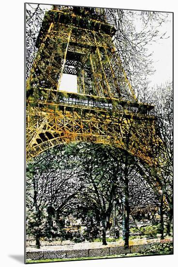 Eiffel Abstract-Micheal Zarowsky-Mounted Giclee Print
