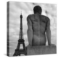 Eiffel and Man-Moises Levy-Stretched Canvas