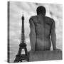 Eiffel and Man-Moises Levy-Stretched Canvas